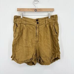 Alex Mill Linen Shorts Womens 14 Capsule Minimalist Tailored Organic Sustainable